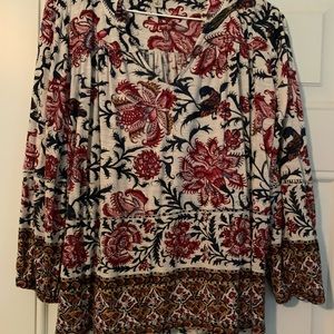 Lucky Brand 3/4 length sleeve top Size S